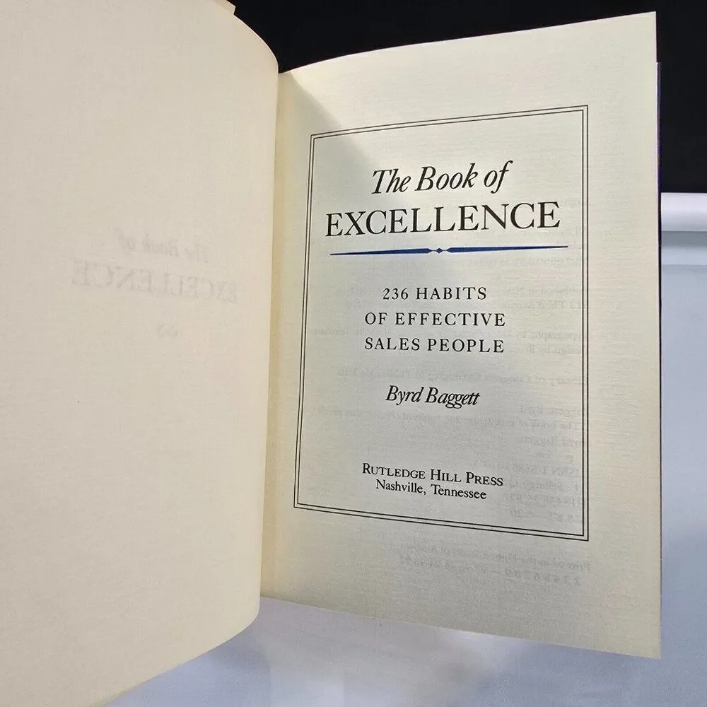 The Book of Excellence 236 Habits of Effective Sales People by Byrd Baggett